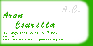 aron csurilla business card